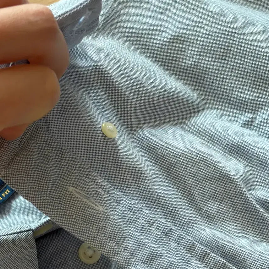 [BUNJANG] Polo Custom Fit Shirt (Sky Blue, L) / 정품) 폴로 하늘색 셔츠L(커스텀핏)