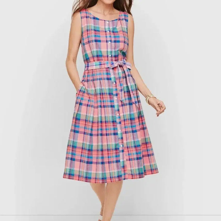 [BUNJANG] Talbot Checkered Dress (Size 2) / 탈봇 체크 원피스 2사이즈 (55) 1만원