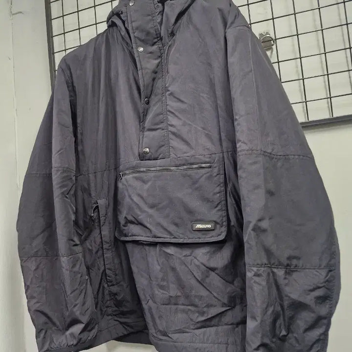 [BUNJANG] Mizuno Padded Anorak Jacket / 110XXL 미즈노 패딩 아노락 자켓. 블랙