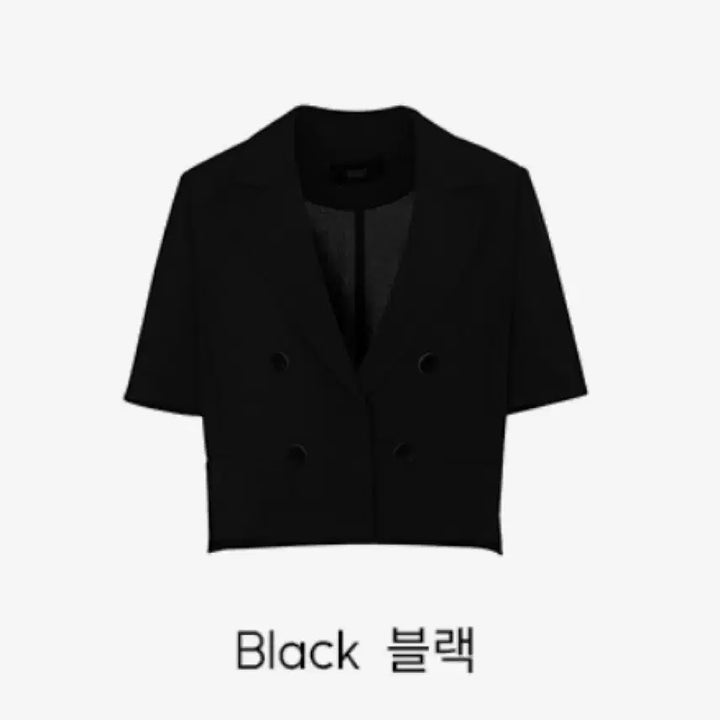 [BUNJANG] Visit in New York Cropped Double Jacket Black / 무신사 비지트인뉴욕 크롭 반팔 더블 자켓 블랙