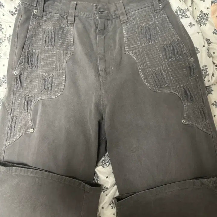 [BUNJANG] Polytulu Gray Pants / 폴리테루 보로팬츠 그레이 3사이즈 팝니다