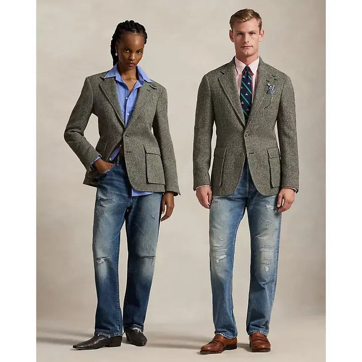 [BUNJANG] Polo Ralph Lauren RL67 Grey Tweed Jacket / [A+등급 95-100] 폴로랄프로렌 그레이 울 트위드 RL67자켓