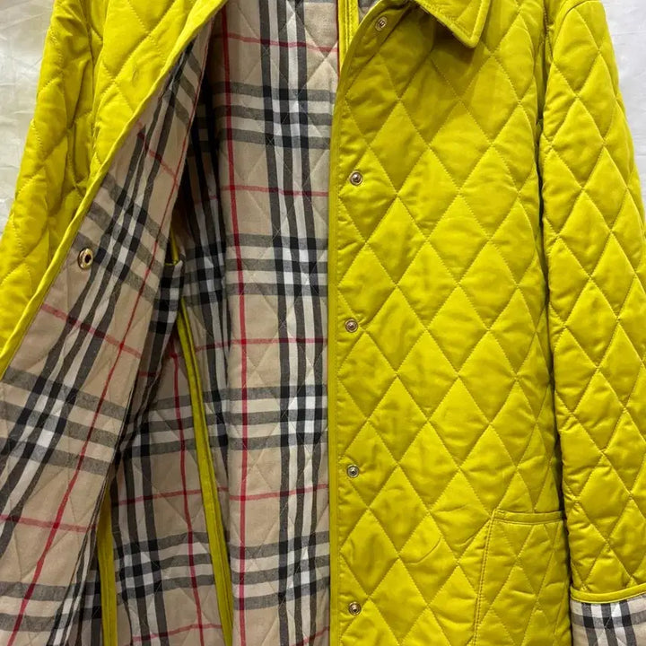 [BUNJANG] Burberry Quilted Jacket Lime Yellow / 버버리 퀼팅 자켓 라임옐로우 66사이즈(정품)