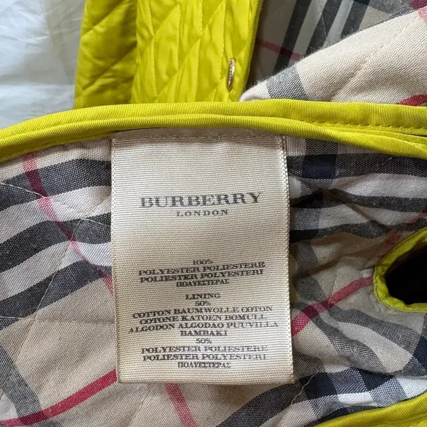[BUNJANG] Burberry Quilted Jacket Lime Yellow / 버버리 퀼팅 자켓 라임옐로우 66사이즈(정품)
