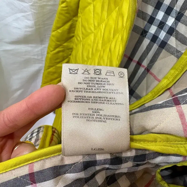 [BUNJANG] Burberry Quilted Jacket Lime Yellow / 버버리 퀼팅 자켓 라임옐로우 66사이즈(정품)