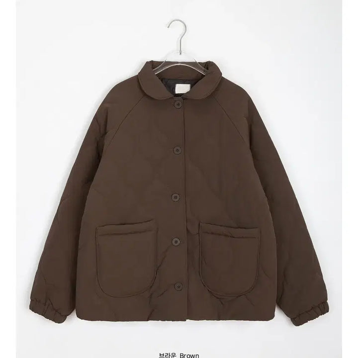 [BUNJANG] Baon Quilted Collar Padded Jacket Brown / 바온 퀼팅 카라 패딩 브라운