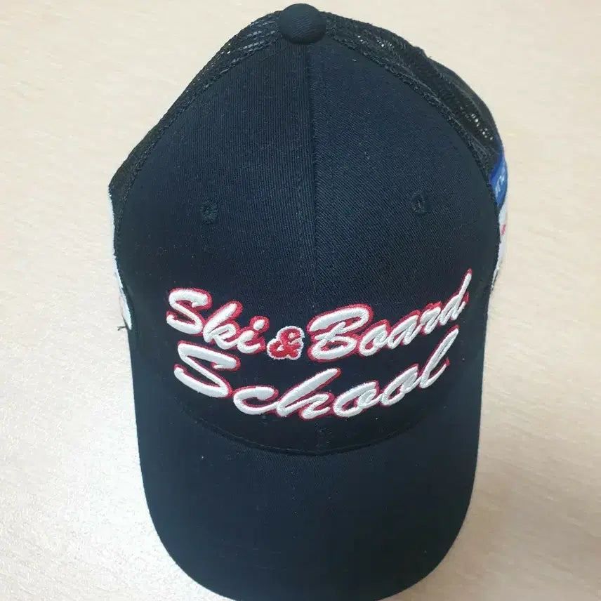 [BUNJANG] Skiboard School Black Mesh Cap / 스키보드 스쿨 볼캡 블랙 메쉬캡
