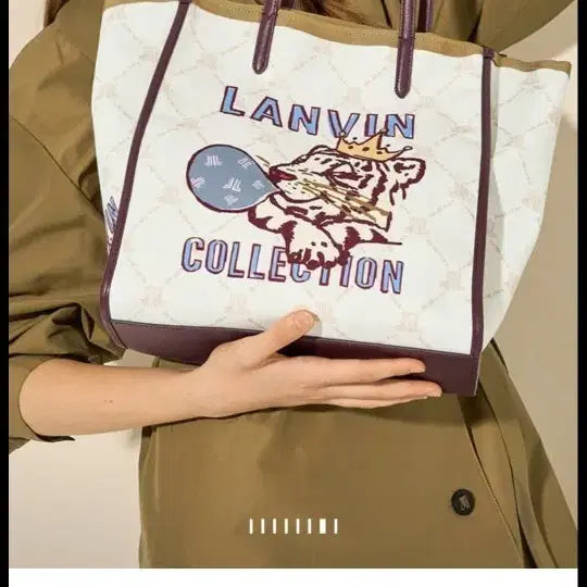 [BUNJANG] Lanvin Logo Printed Tote Bag / 랑방 로고 프린팅 토트백