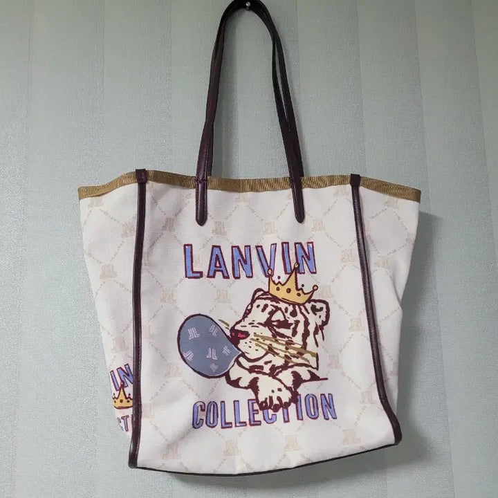 [BUNJANG] Lanvin Logo Printed Tote Bag / 랑방 로고 프린팅 토트백