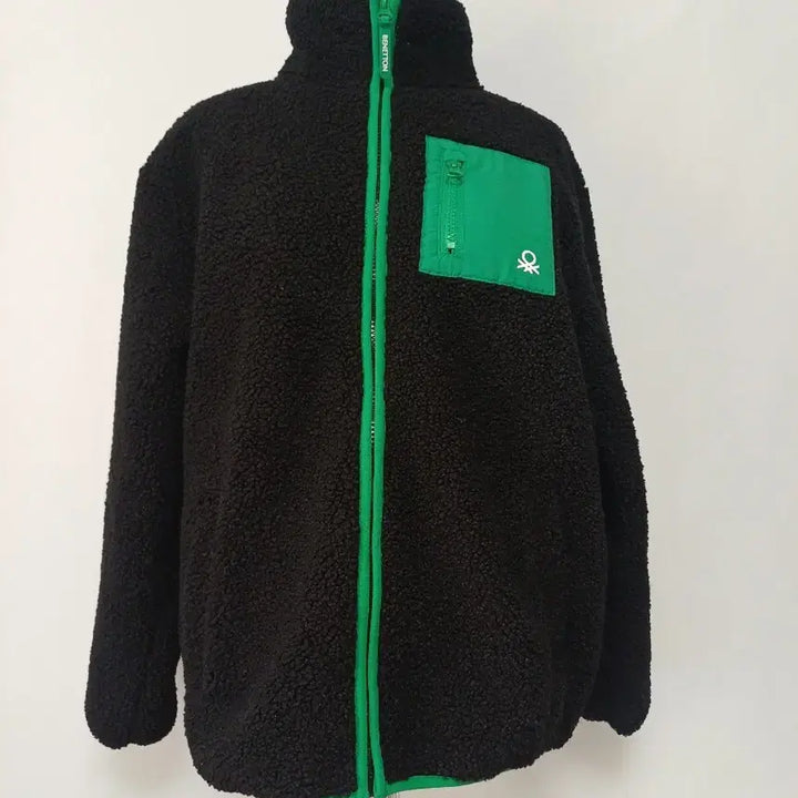 [SOLD OUT] 베네통 키즈 플리스 150 (성인여성 44~55 추천 / 켈리그린 배색)