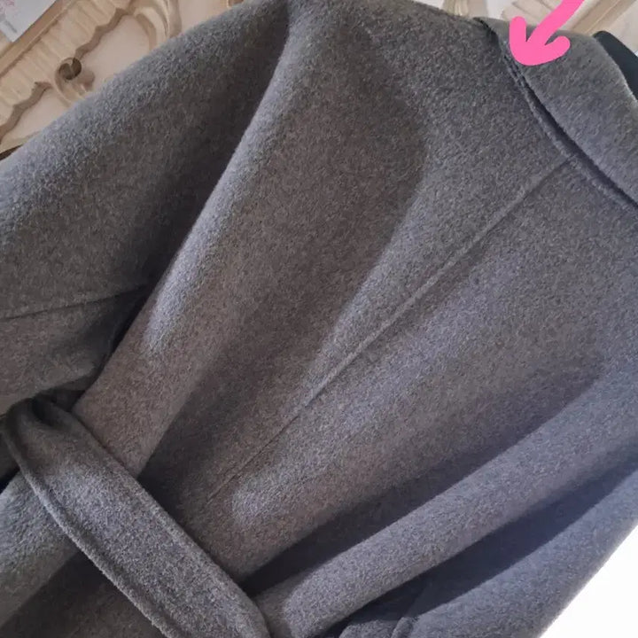 [BUNJANG] Handmade Belted Loose Fit Coat / 카키색코트       핸드메이드코트      벨트코트      루즈핏