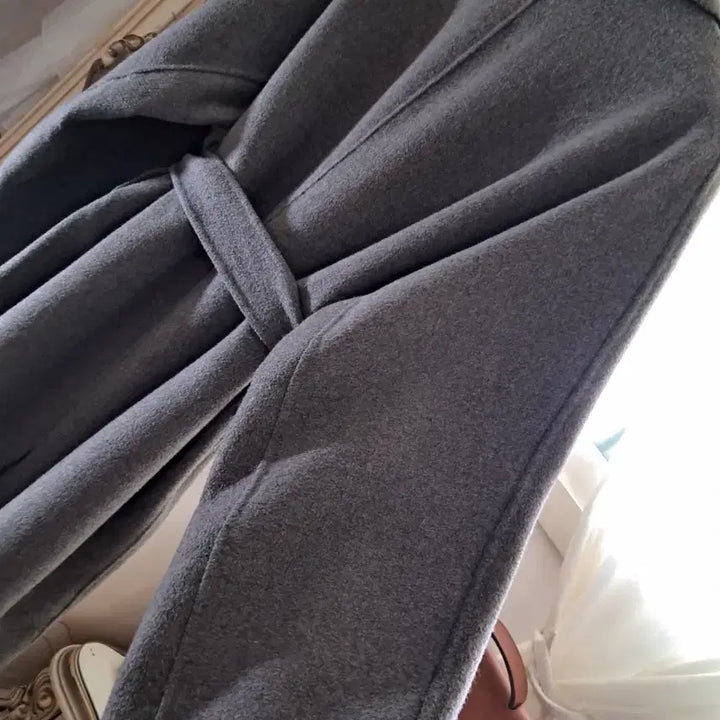 [BUNJANG] Handmade Belted Loose Fit Coat / 카키색코트       핸드메이드코트      벨트코트      루즈핏