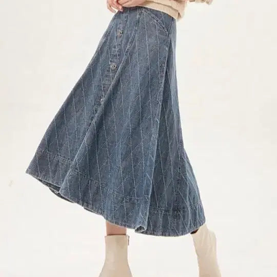[BUNJANG] Argyle Denim Skirt / 21타임 아가일 데님 스커트44