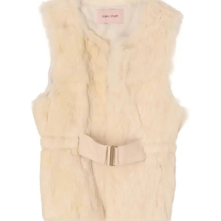 [BUNJANG] Yulmia Staff Ivory Fur Vest / 율미아스탭 퍼조끼 (시착만 해본 새상품)