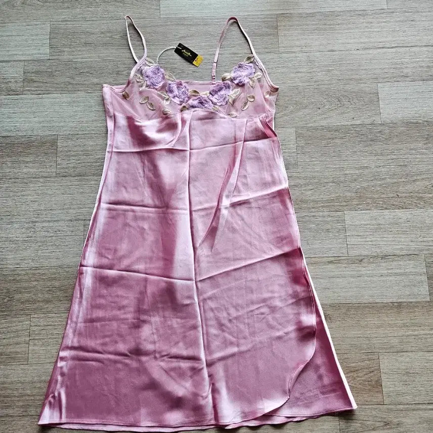 [BUNJANG] Andre Kim Pink Silk Slip / 앙드레김 브랜드 핑크색 슬립 새상품