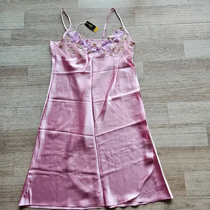 [BUNJANG] Andre Kim Pink Silk Slip / 앙드레김 브랜드 핑크색 슬립 새상품