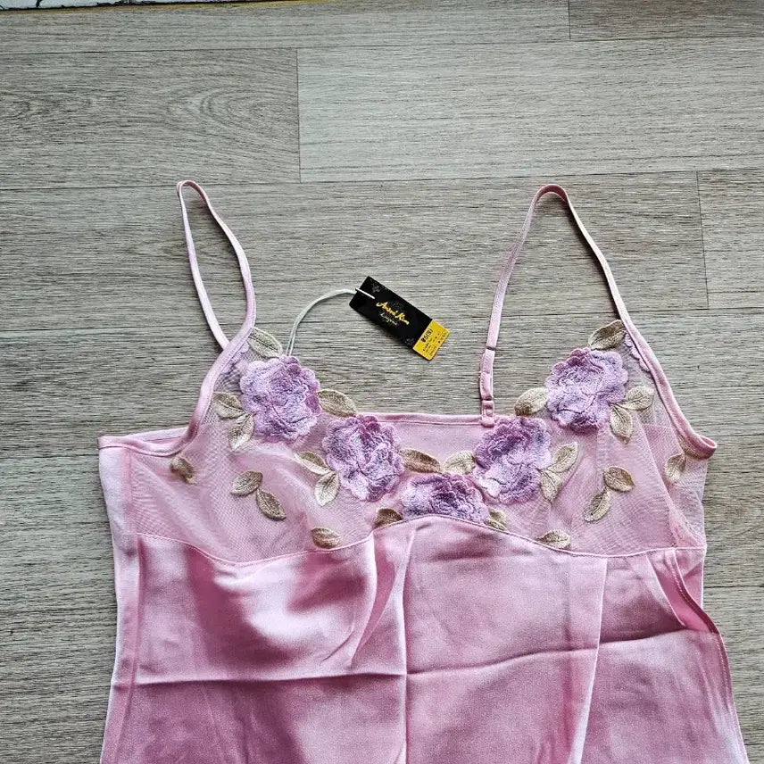 [BUNJANG] Andre Kim Pink Silk Slip / 앙드레김 브랜드 핑크색 슬립 새상품