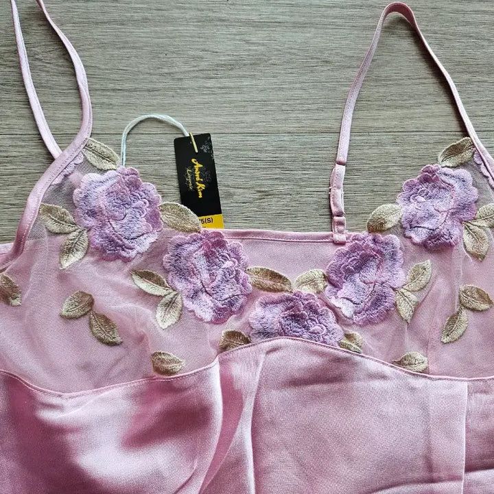 [BUNJANG] Andre Kim Pink Silk Slip / 앙드레김 브랜드 핑크색 슬립 새상품