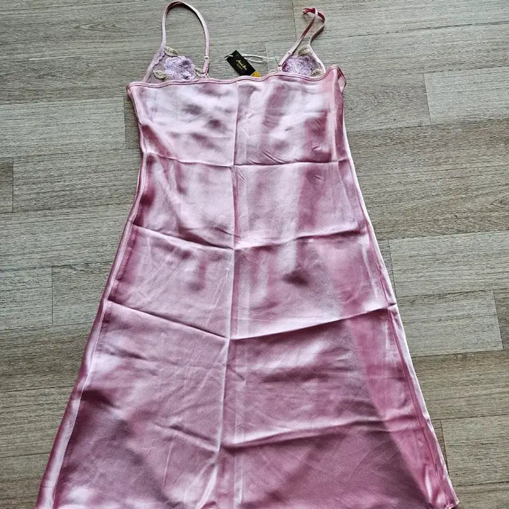 [BUNJANG] Andre Kim Pink Silk Slip / 앙드레김 브랜드 핑크색 슬립 새상품