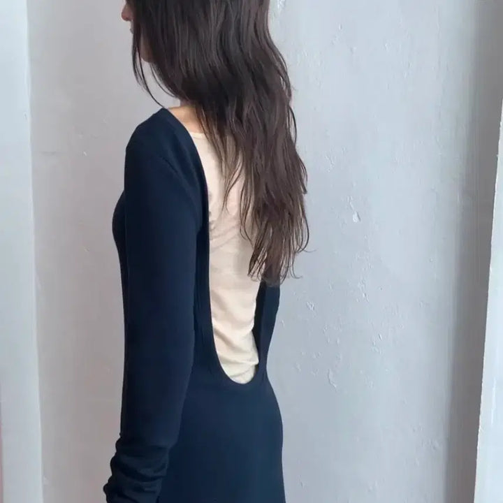[BUNJANG] Amorshaee Back Open Long Dress / Amorshaee back open dress 새상품 택O