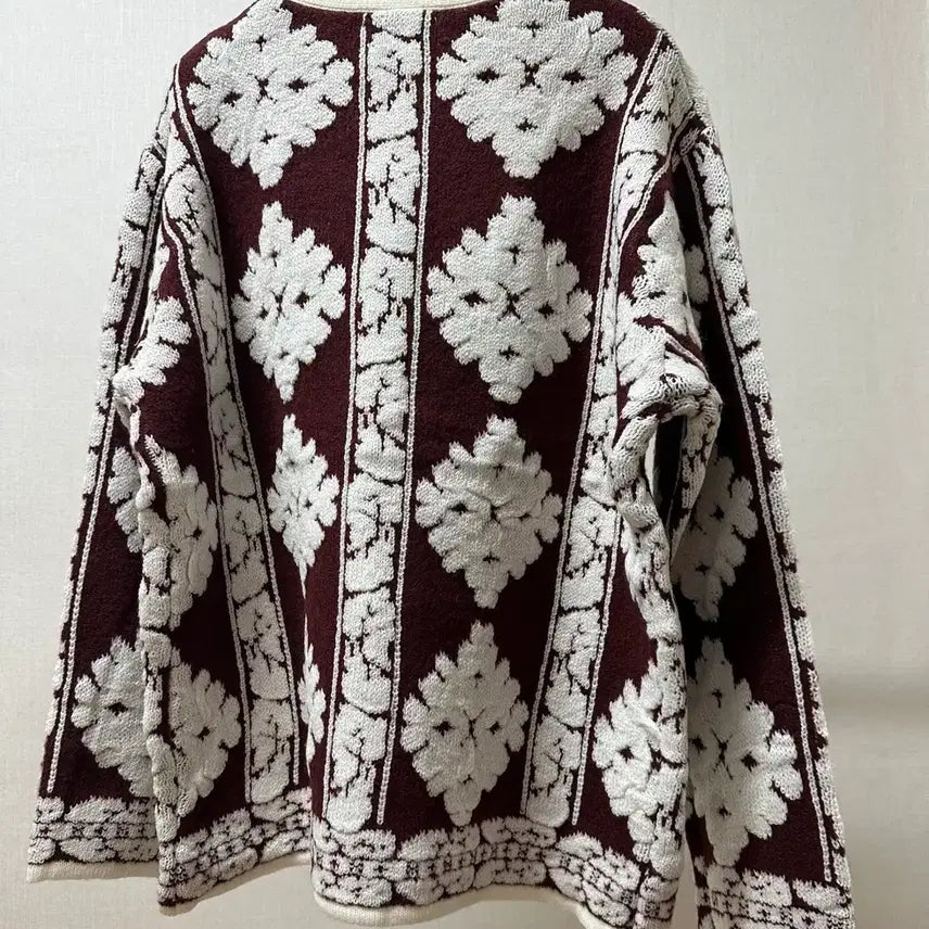 [BUNJANG] Soft Floral Jacquard Cardigan (New) / (새상품) 부드러운 플라워 자카드 가디건 2가지색상