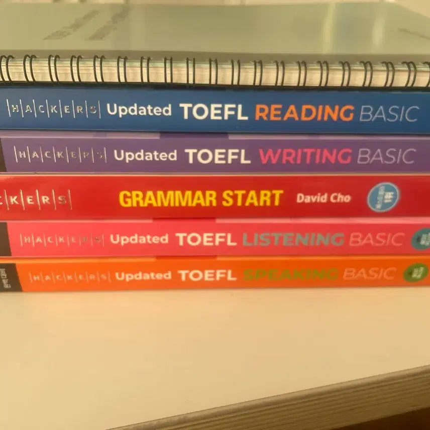 [BUNJANG] Hacker's TOEFL Basic Textbook Set / 해커스 개정토플 베이직 교재 기본반 세트(부교재 포함)