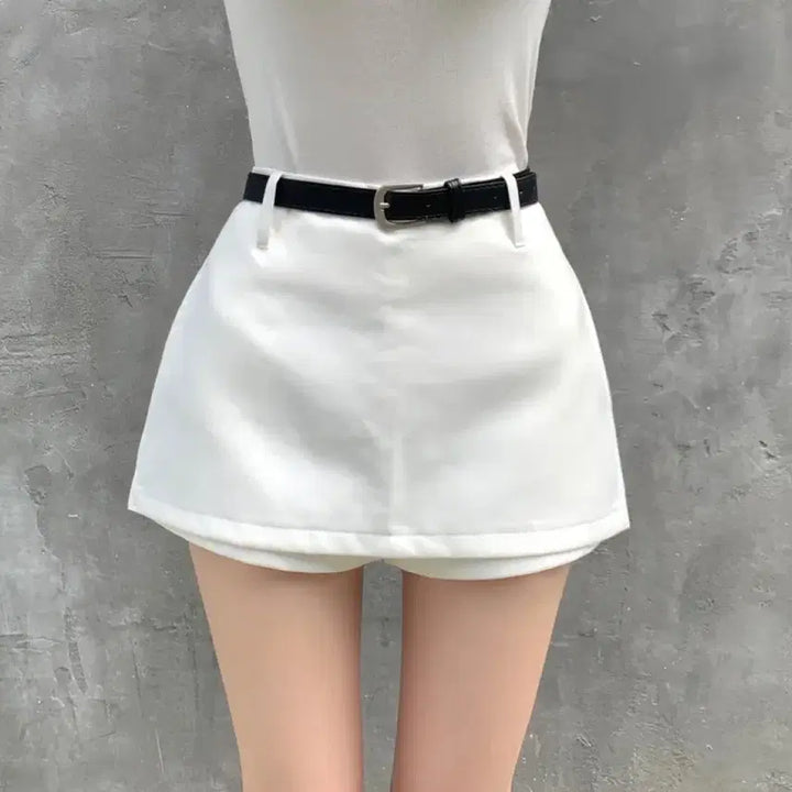 [BUNJANG] [ 새상품 ] A라인 치마 바지 + 벨트 set / [ 새상품 ] A라인 치마 바지 + 벨트 set