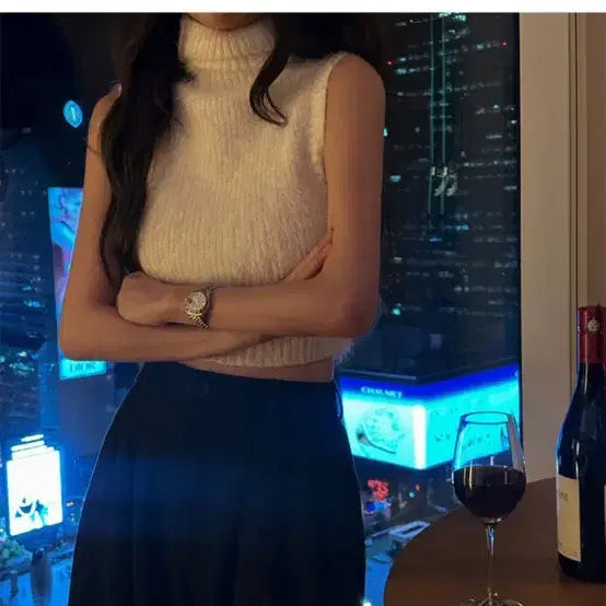 [BUNJANG] Monday Off Angora Short-Sleeve Knit Top / 먼데이오프 앙고라 반팔니트 새상품 화이트