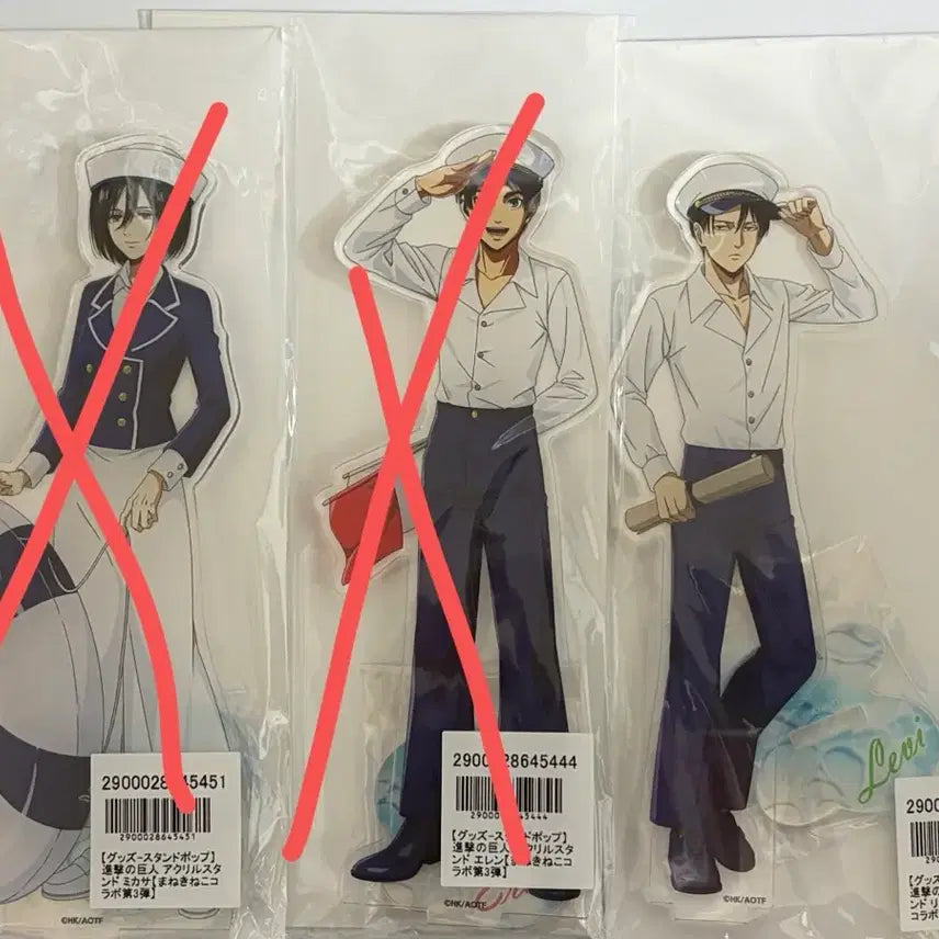 [BUNJANG] Attack on Titan Levi Marine Look Acrylic Stand / 진격거 진격의거인 리바이 마린룩 해군 아크릴스탠드