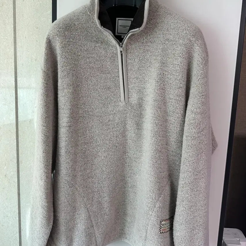 [BUNJANG] Wooyoungmi 25FW Boucle Half-Zip Fleece T-shirt / [50] 우영미 25FW 부클레 하프 집업 후리스 티셔츠