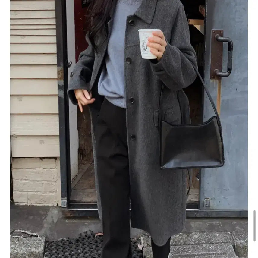 [BUNJANG] Slow and Do-ttom Washable Turtleneck Knit - Blue Gray / [슬로우앤드] 도톰 워셔블 터틀넥니트 - 블루그레이