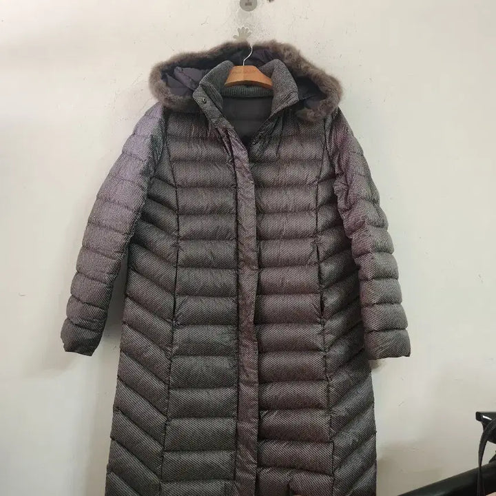 [BUNJANG] Long Goose Down Puffer Coat / 롱 기장 후드 구스퍼 패딩 코트
