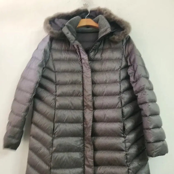 [BUNJANG] Long Goose Down Puffer Coat / 롱 기장 후드 구스퍼 패딩 코트