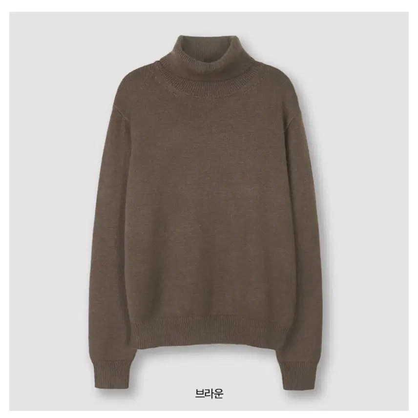 [BUNJANG] Slow & [Washable] Turtleneck Knit - Brown / [슬로우앤드] 도톰 워셔블 터틀넥니트 - 브라운