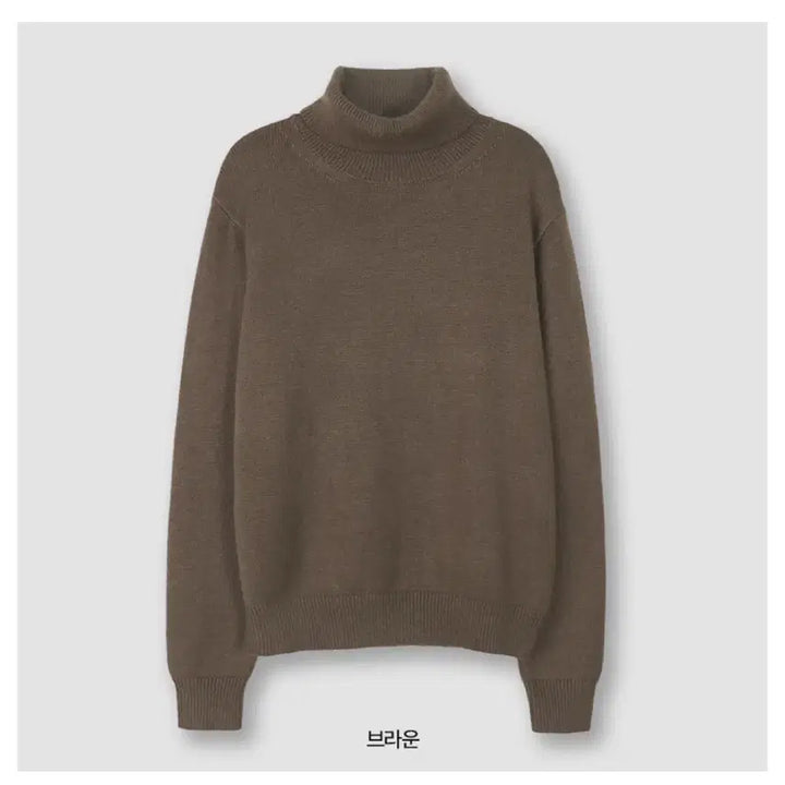 [BUNJANG] Slow & [Washable] Turtleneck Knit - Brown / [슬로우앤드] 도톰 워셔블 터틀넥니트 - 브라운