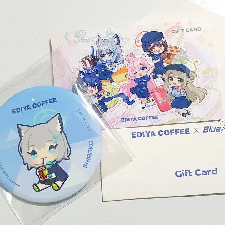 [BUNJANG] Blue Archive Idiya Collaboration Shiroko Can Badge / 블루 아카이브 이디야 기프트카드 시로코 캔뱃지