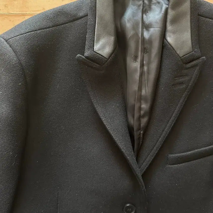 [BUNJANG] The Kooples Leather Detail Coat / 레더 디테일 코트