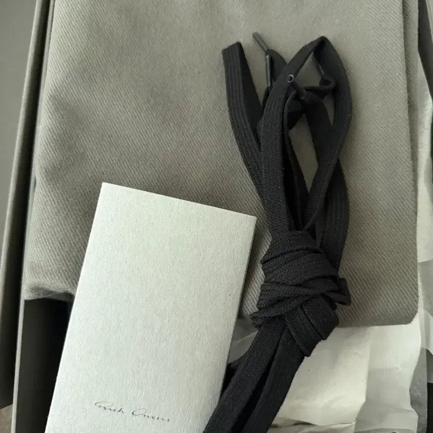 [SOLD OUT] 43 ) 릭오웬스 릭반스 스니커즈 레더 블랙