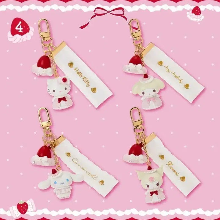 [BUNJANG] Sanrio Hello Kitty Keyring / 산리오 쇼트케이크 헬로키티 키링