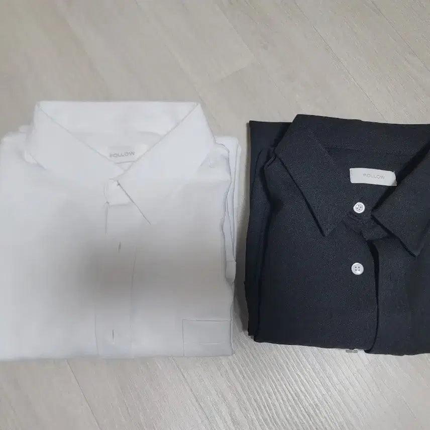 [SOLD OUT] 오버핏 반팔 셔츠 블랙/화이트 (free 사이즈)