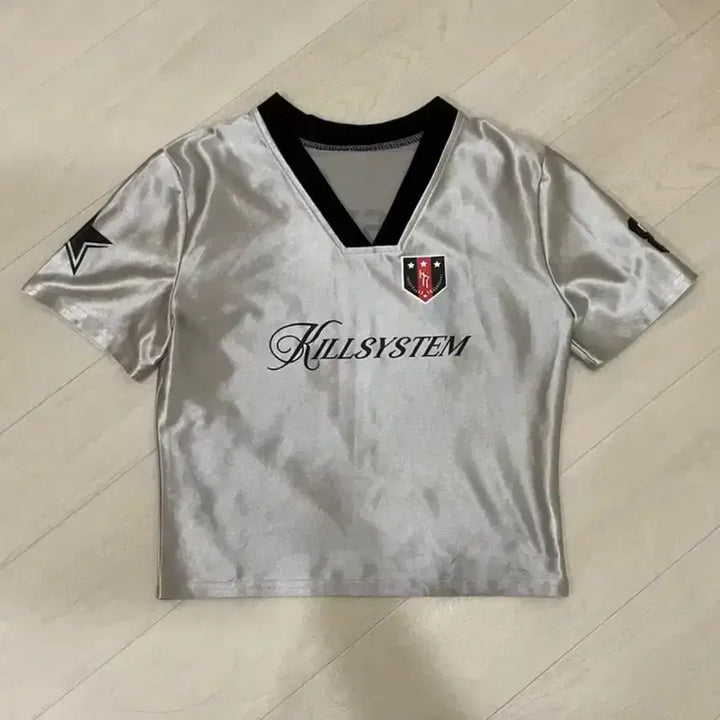 [BUNJANG] Killsystem Silver Short Sleeve T-shirt / Killsystem 실버 반팔 티셔츠