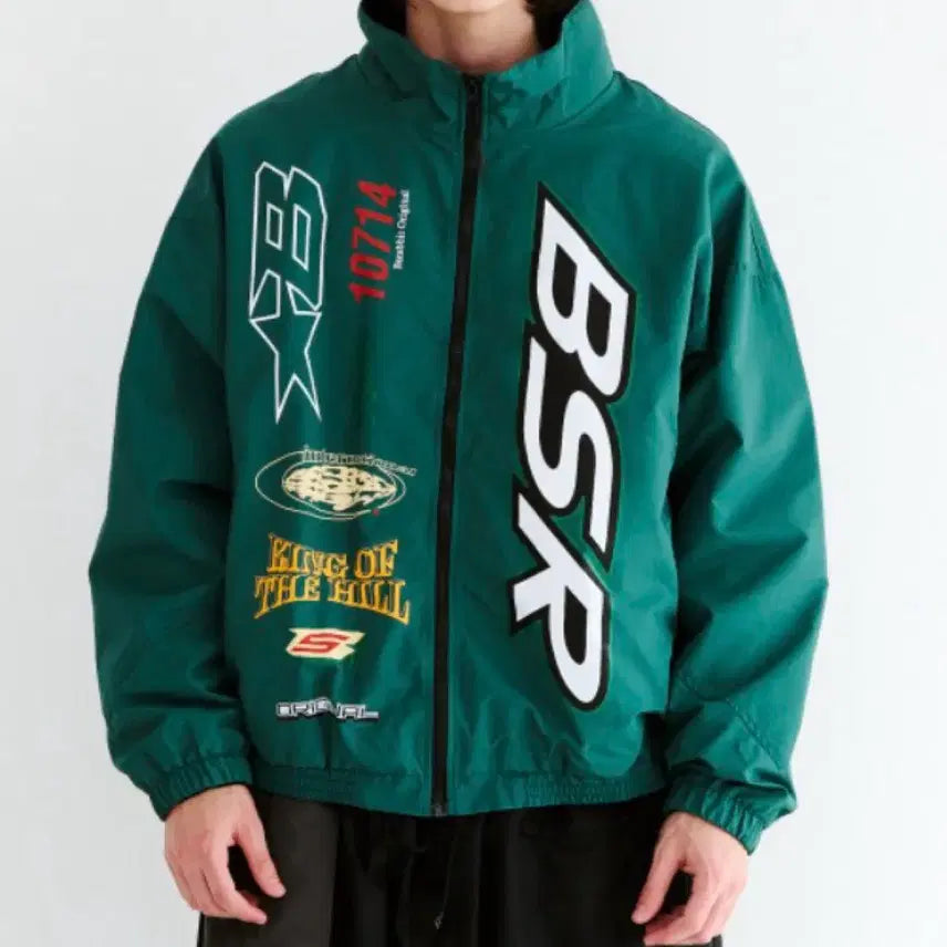[BUNJANG] B.S.Rabbit Sporty Track Jacket (Green) / XL) 비에스래빗 스포티 트랙자켓 그린