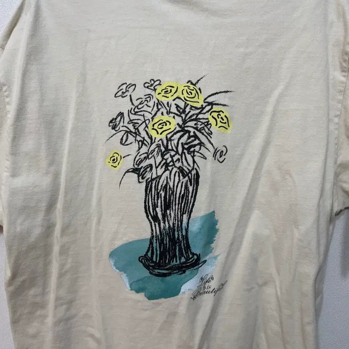 [BUNJANG] LIFUL Flower Short Sleeve T-shirt / 라이풀 플라워 반팔티셔츠