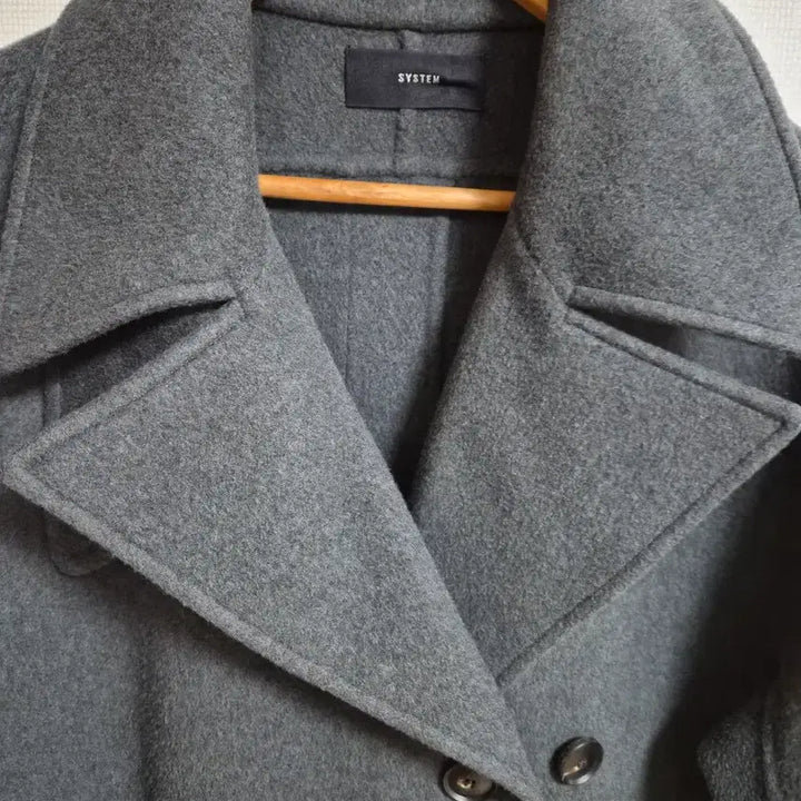 [BUNJANG] SYSTEM Gray Long Coat / SYSTEM 회색 롱 코트
