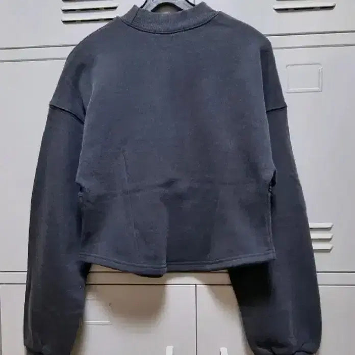 [BUNJANG] EITHER Mock Neck Fleece Sweatshirt - Charcoal / EITHER 이더 모크넥 기모 맨투맨 - 차콜