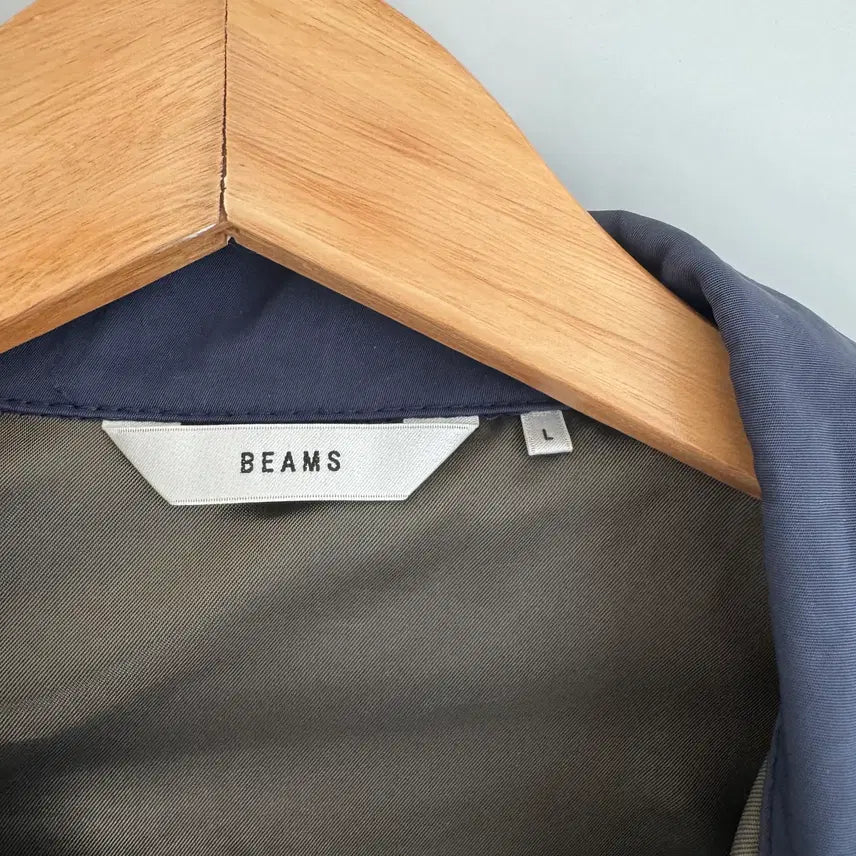[BUNJANG] BEAMS Coach Nylon Jacket L / 빔즈 BEAMS 코치 나일론 네이비 자켓 L