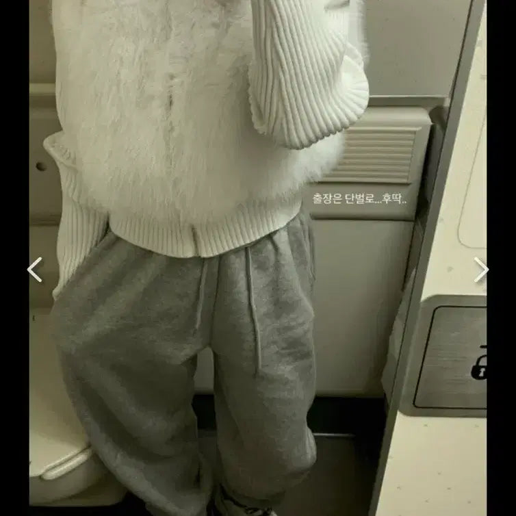 [BUNJANG] U Enough Made Velo Mink Detachable Sleeves Jacket / 유이너프 메이드 벨로 밍크 집업 화이트 퍼 조끼 팔 탈부착 자켓 에이블리