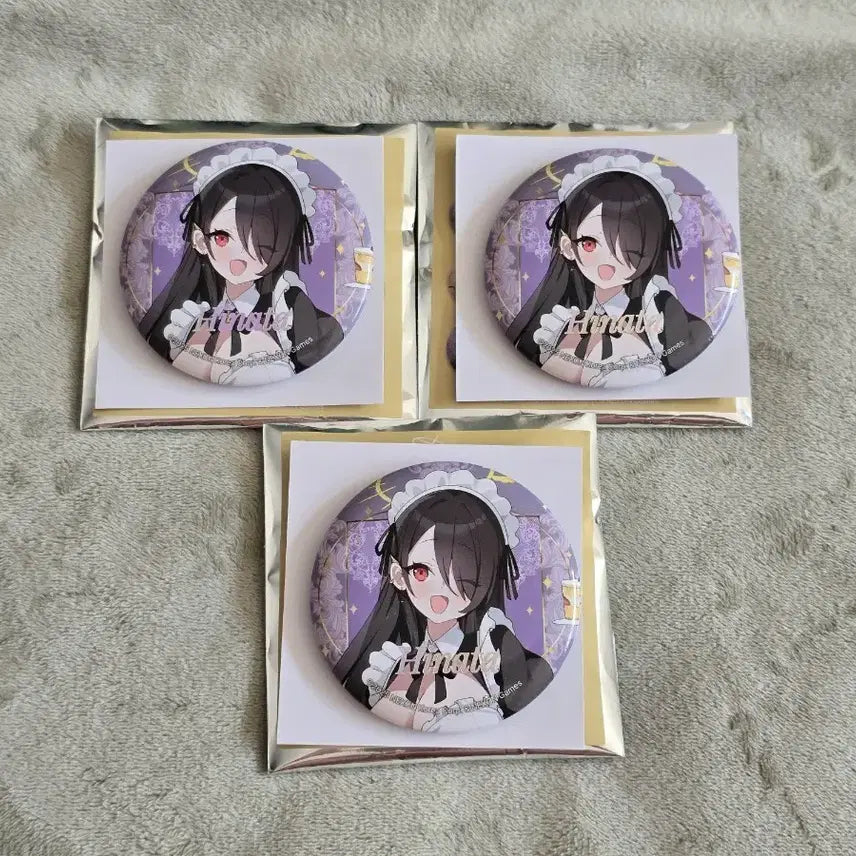 [BUNJANG] Blue Archive Aniplex Collaboration Cafe Maid Hinata Can Badge Set Bundle / 블루아카 애니플러스 콜라보 카페 메이드 히나타 캔뱃지 세트 일괄 양도