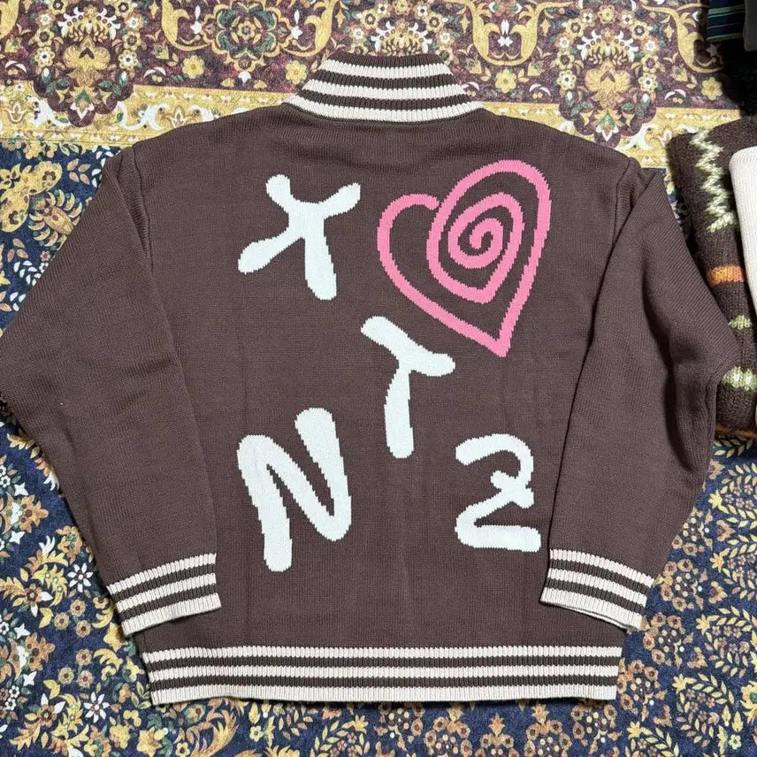 [BUNJANG] XTONZ Knit Zip-Up Cardigan Sweater / [M] 엑스톤즈 니트 집업 가디건 스웨터
