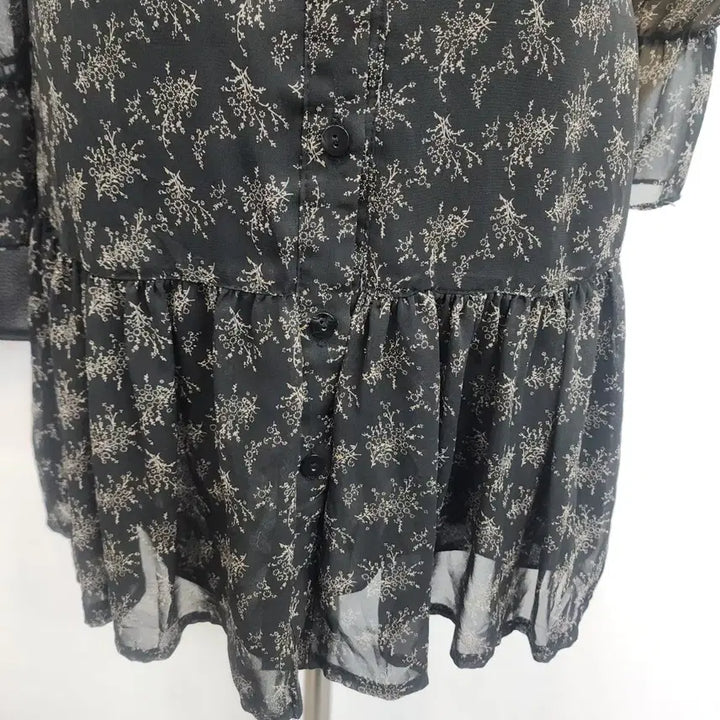 [BUNJANG] Kenneth Lady Black Chiffon Midi Dress / 케네스레이디 블랙 쉬폰 원피스 S사이즈